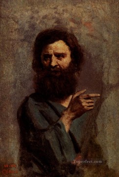 コロー ひげを生やした男の頭 外光ロマン主義 ジャン・バティスト・カミーユ・コロー Oil Paintings